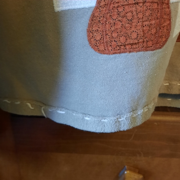 DIY Homemade Fall Themed Jerzees Tan Cropped Crewneck Sweatshirt Size Medium - Picture 8 of 14